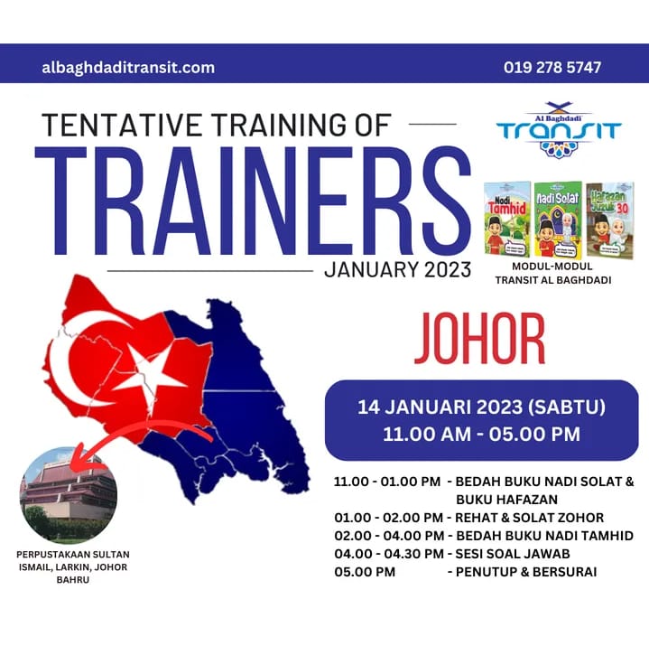 Training of Trainers (TOT) Transit Al Baghdadi di Johor